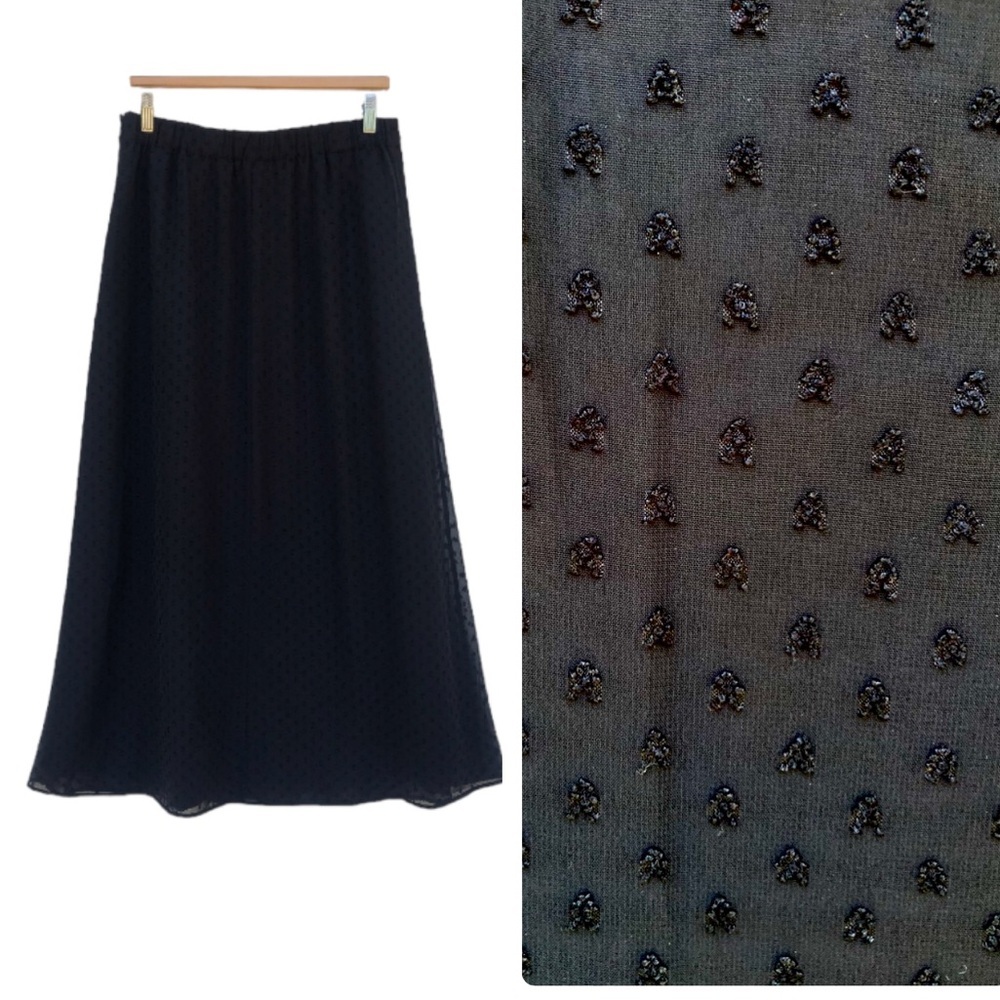 Dark Mori midi black skirt M 10 12